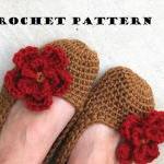 Adult Slippers Crochet Pattern PDF,..