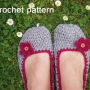Adult Slippers Crochet Pattern PDF,Easy, Great for Beginners, Shoes Crochet Pattern Slippers, Pattern No. 18
